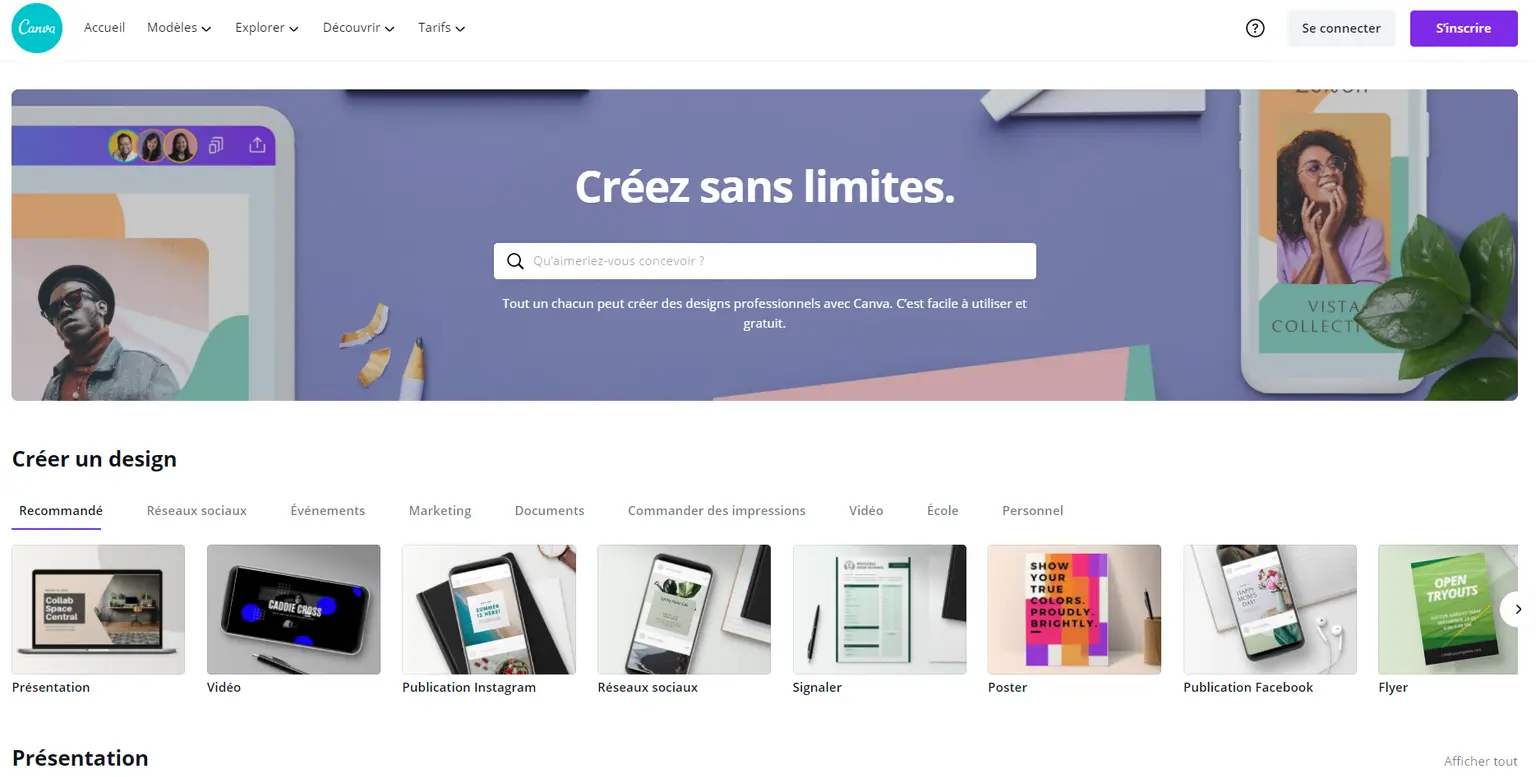 Interface Canva